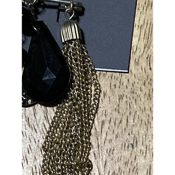 EXPRESS Brushed Gold Tone Dangle Brooch Charm Tassels Bird Napoleon Coin - Picture 5 of 5